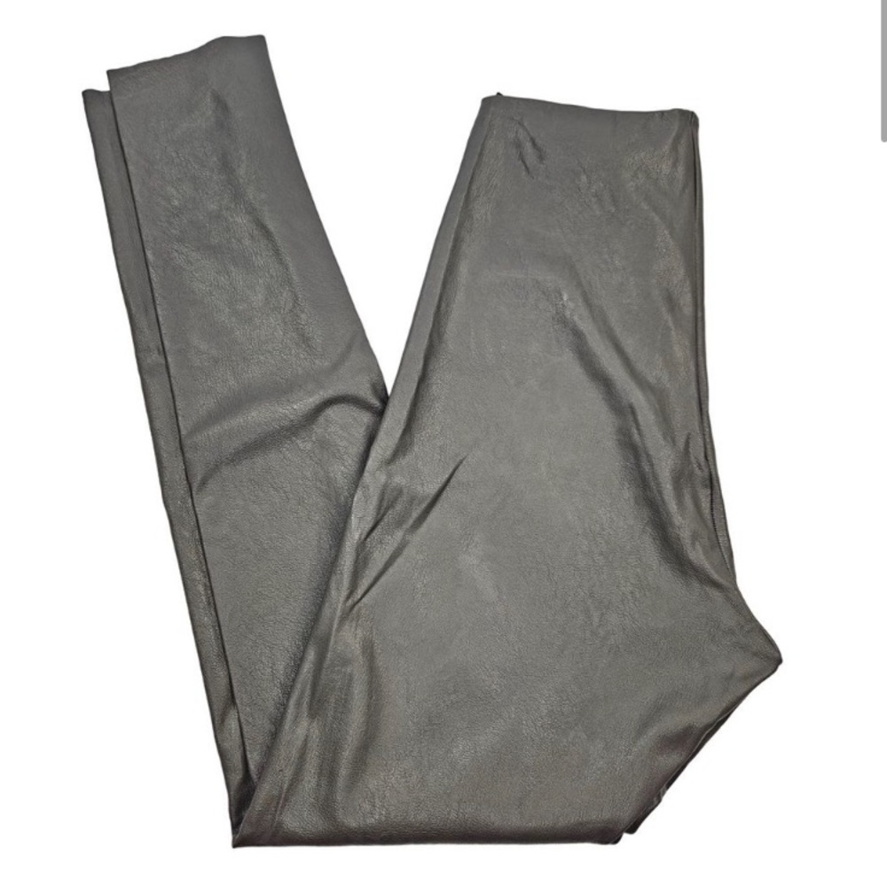 Size L Commando gray faux leather leggings.    Worn once or twice.